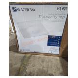 Glacier Bay 31" Cultured Marble Vanity Top
