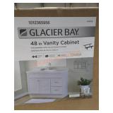 48" White Vanity Cabinet Without Sink Top