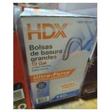 HDX tall kitchen 13 gal 140 bags