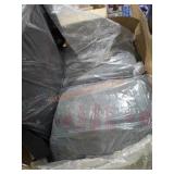 Armless Grey Loveseat