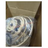 Woven chandelier light