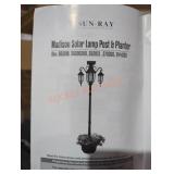 Sunray Madison Solar Lamp Post and Planter