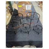 (5) Black Metal Planter Stands