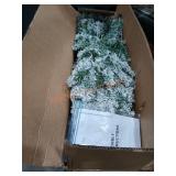 Prelit Flocked Slim Christmas Tree 6