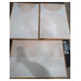 Beige/White 3PC Wall Decor