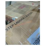 3 black step ladder
