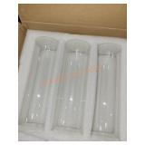 Set of 6 Glass Candle Vases