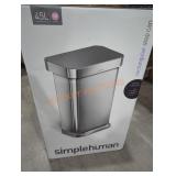 Simple human 45 l step trash can