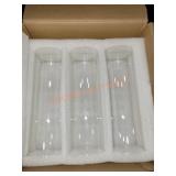 Set of 6 Glass Candle Vases