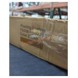 Brown floating shelves