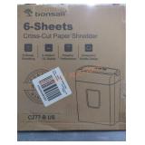 Bonsaii 6 Sheets Cross Cut Paper Shredder