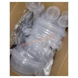 Plastic Storage Containers w Lids & Labels