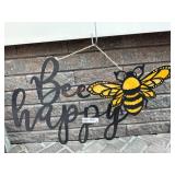 Hanging Metal Bee Sign