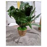 48" Artificial Boston Fern In Basket