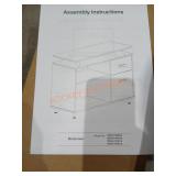 63" Gray L Shaped Computer Desk (INCOMPLETE/ONLY