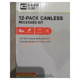 12pk 6" Canless Recessed Light Kit