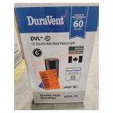 12" Adjustable Double-Wall Black Pipe Length