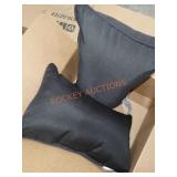 2 Solid Black Throw Pillows