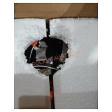 MBK Finish Semi-Flush Mount, Clear Glass Globe