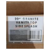 20" Granite Vanity Top Side Splash Beige