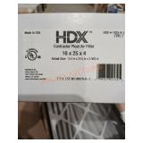 16"x25"x4" HDX Contractor Pleat Air Filter (3)