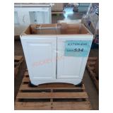 30in white vanity with white top