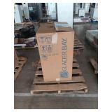 Glacier bay 24in chocolate vanity with gray top