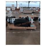 55gal trash can, carpet underlayment, spice rack