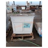 36in white vanity with bamage white top