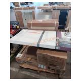 Door blinds, 30in vanity, 24in unfinished wall