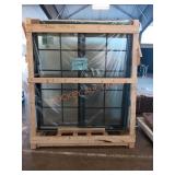 6ft black patio door with grids with screen door