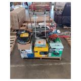 Rolling cart, paint machine, .7 microwave, jet