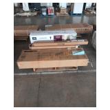 TV stand, artificial trees, padding