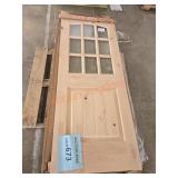 Knotty Alder Ext. 9 Light Door Slab;