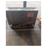 60in brown vanity with white top