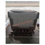 48in white vanity with damage no top;