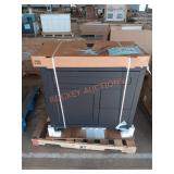 36in black vanity with white top