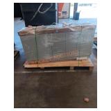 71in light gray vanity with white top