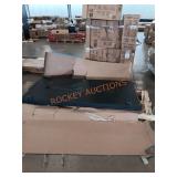 36in black single light steel exterior door