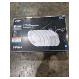 6-Pack Recessed Downlights With Baffle Trim