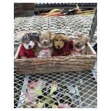 Wooden Planter With Teddies