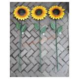 Bundle Of Metal Sunflowers