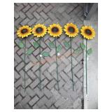 Bundle Of Metal Sunflowers