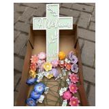 Ceramic Flower Picks And Cross