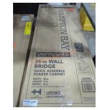 Hampton Bay 36" Wall Bridge Cabinet, Unfinished