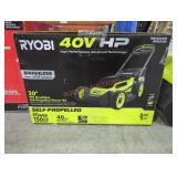 Ryobi 40v 20" Self Propelled Lawn Mower, Charger