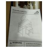 Vanity set with led light mirror