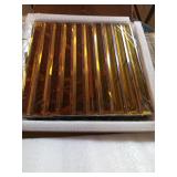 Gold beveled mirror tile 12x12 backsplash