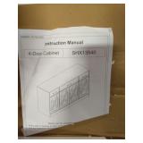 4 door cabinet white