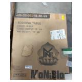 Black folding table